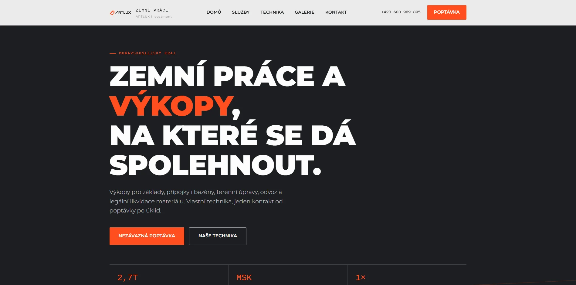 Artlux Výkopy – počítač